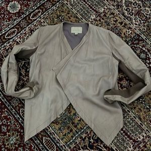 Taupe leather jacket